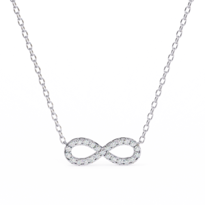 Infinity diamonds pendant (with chain)