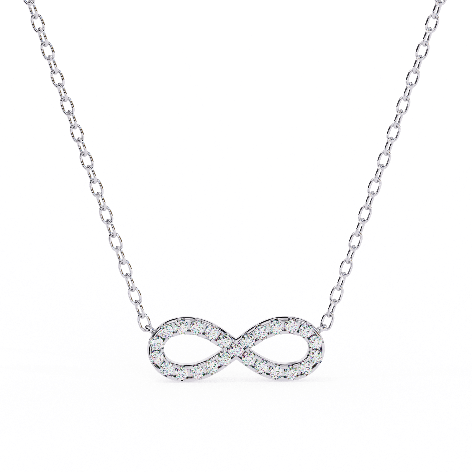 Infinity diamonds pendant (with chain)