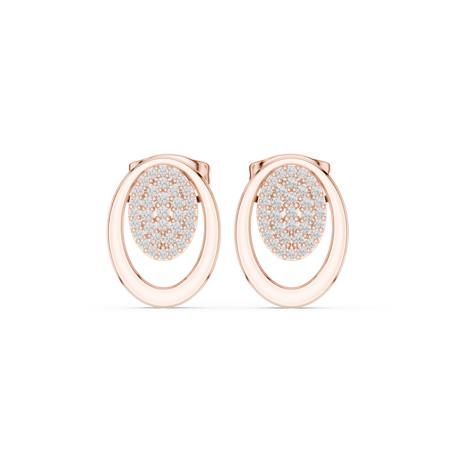 Oval Ellipse Earrings