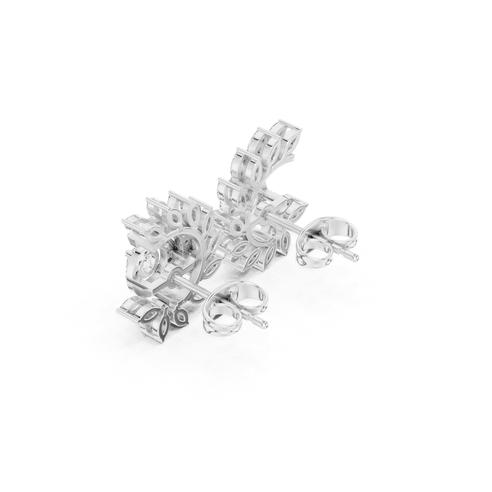 1 Carat Blossom Whirl Lab Diamond Earrings - Lab Grown Diamond - Clawset Jewelry