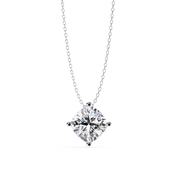 Cushion Solitaire Pendant