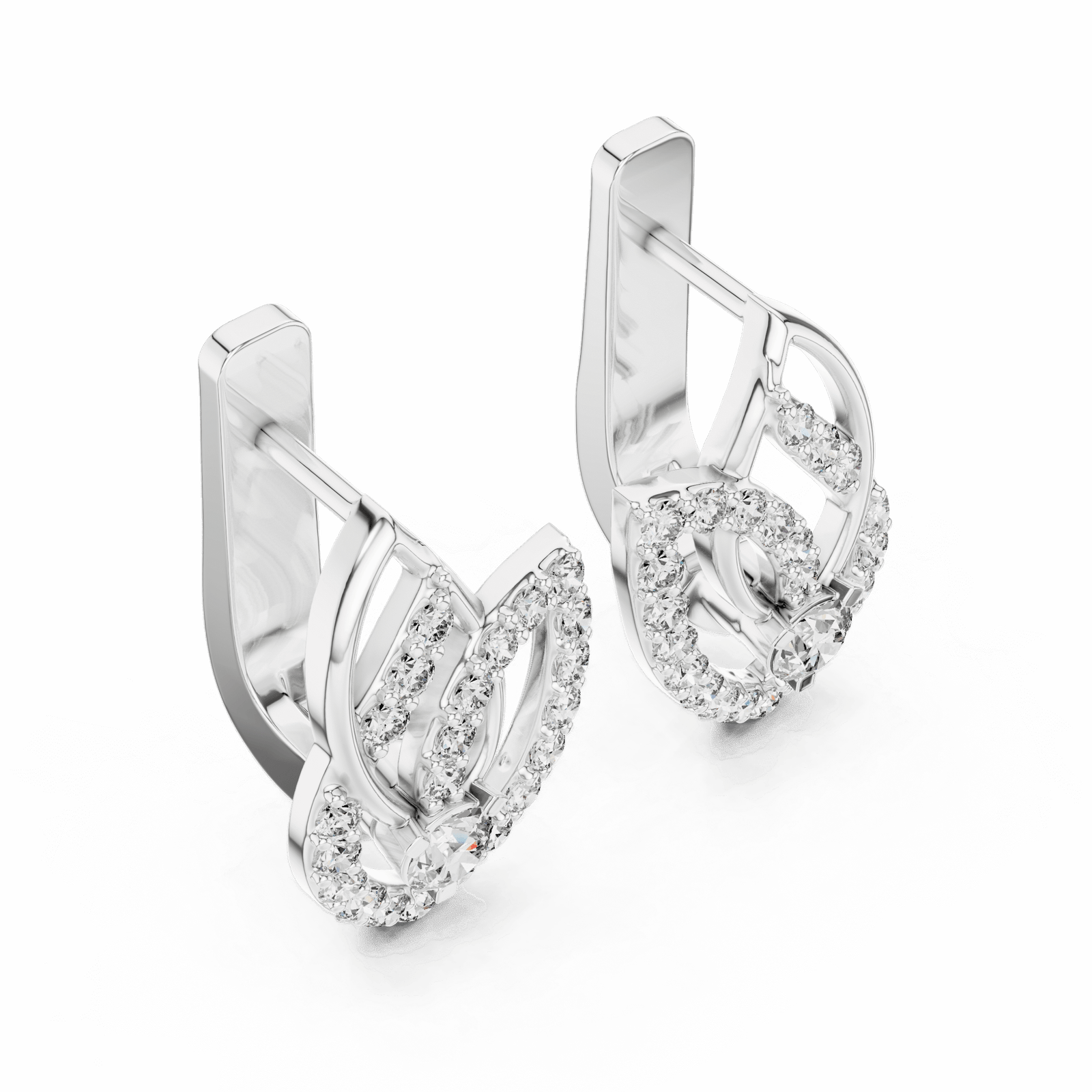 2 Carat Morning Glow Lab Diamond Earrings - Lab Grown Diamond - Clawset Jewelry