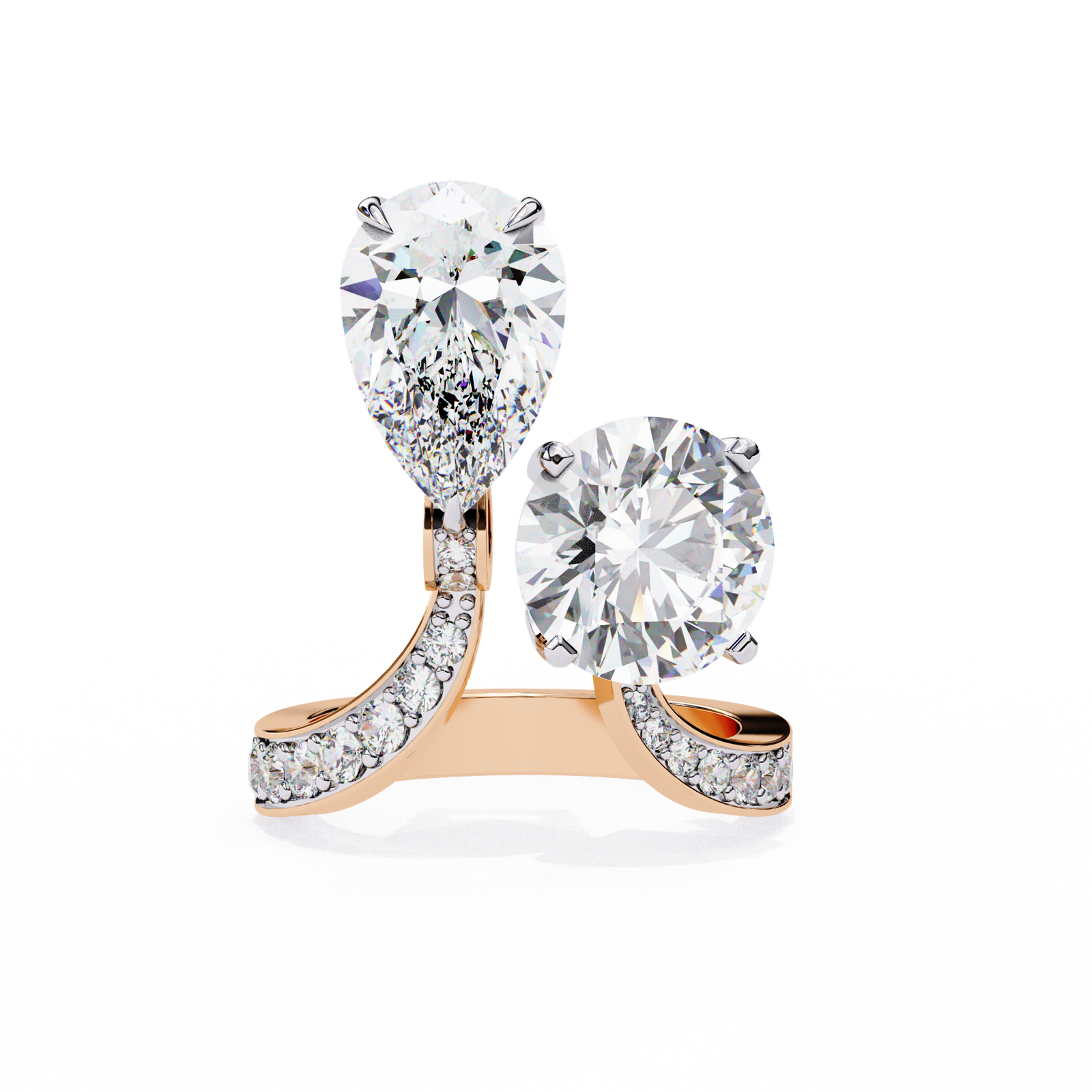 TOI ET MOI ( Pear + Round ) - Lab Grown Diamond Jewelry