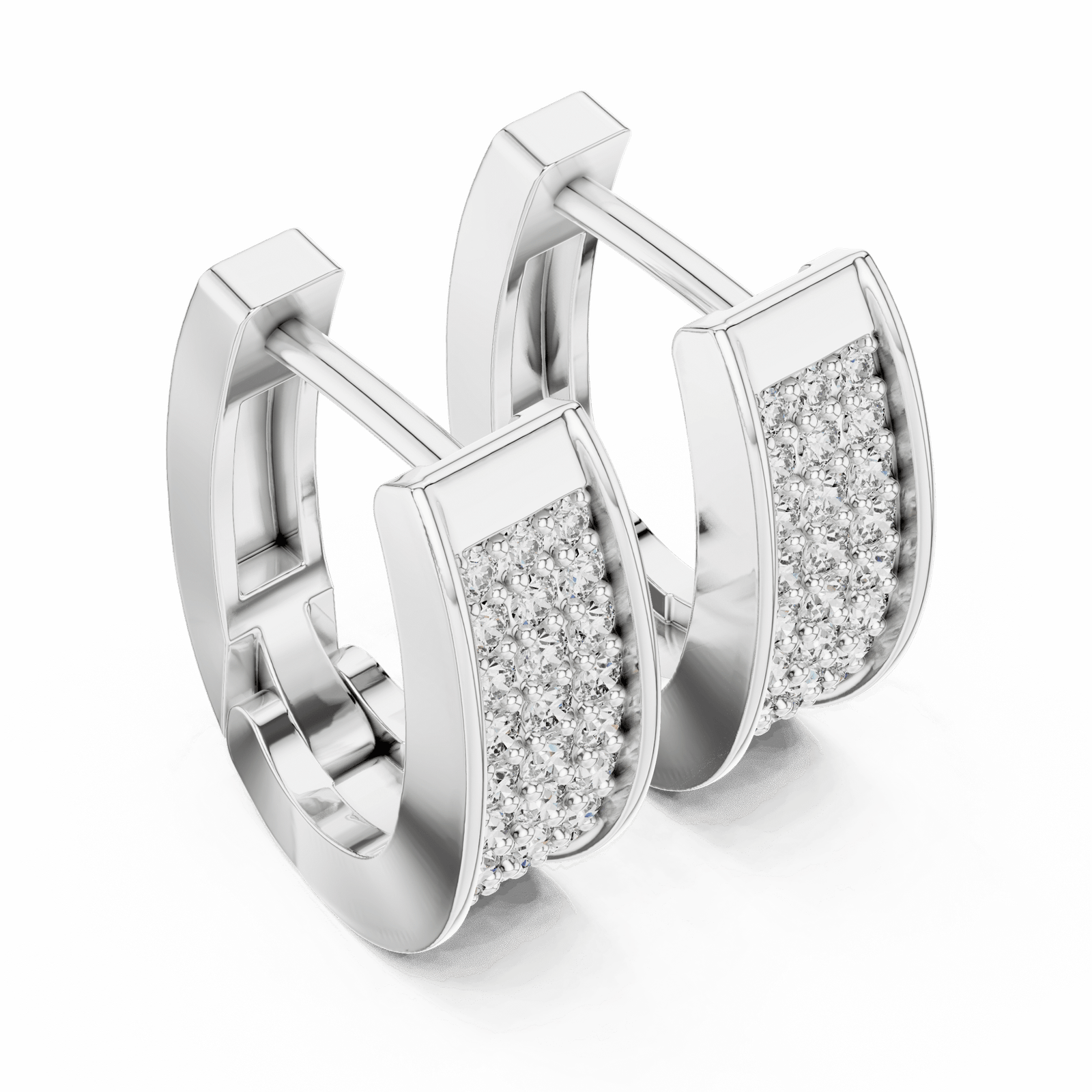 2.5 Carat Sparkle Hoop Lab Diamond Earrings - Lab Grown Diamond - Clawset Jewelry