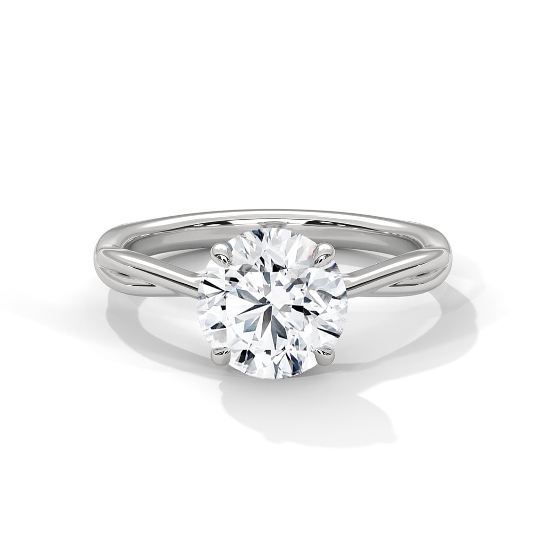 Twirl Solitaire Ring