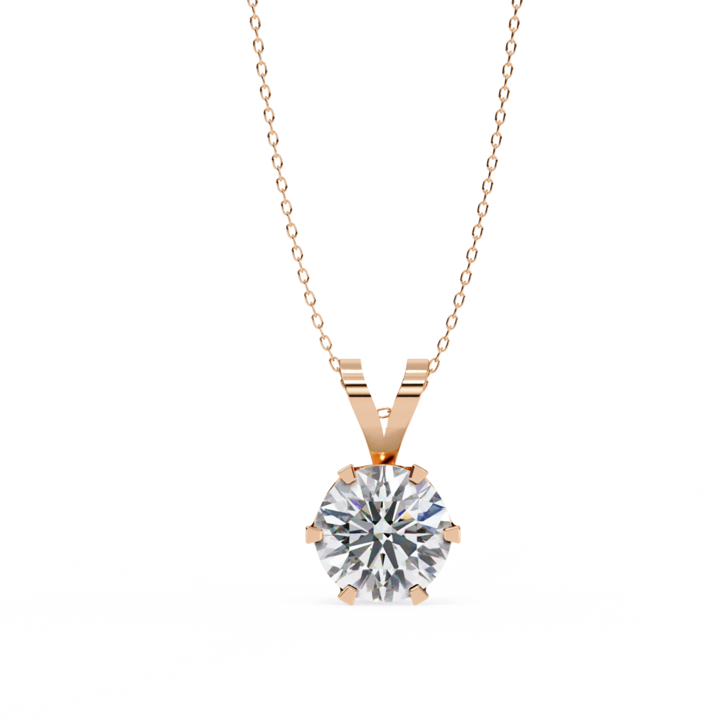 Round Solitaire Binate Pendant