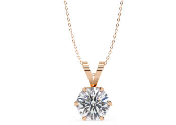 Round Solitaire Binate Pendant