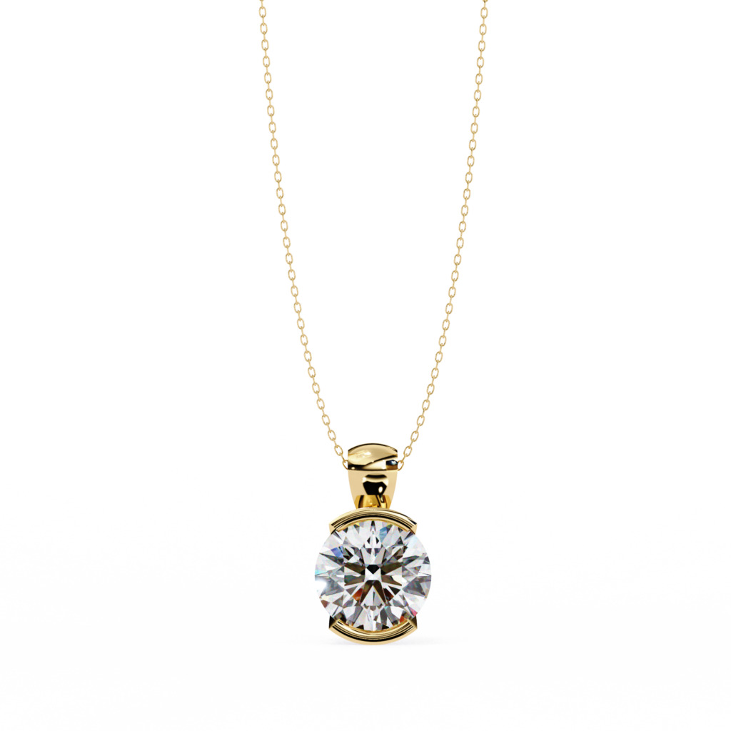 Semi Bezel Solitaire Pendant