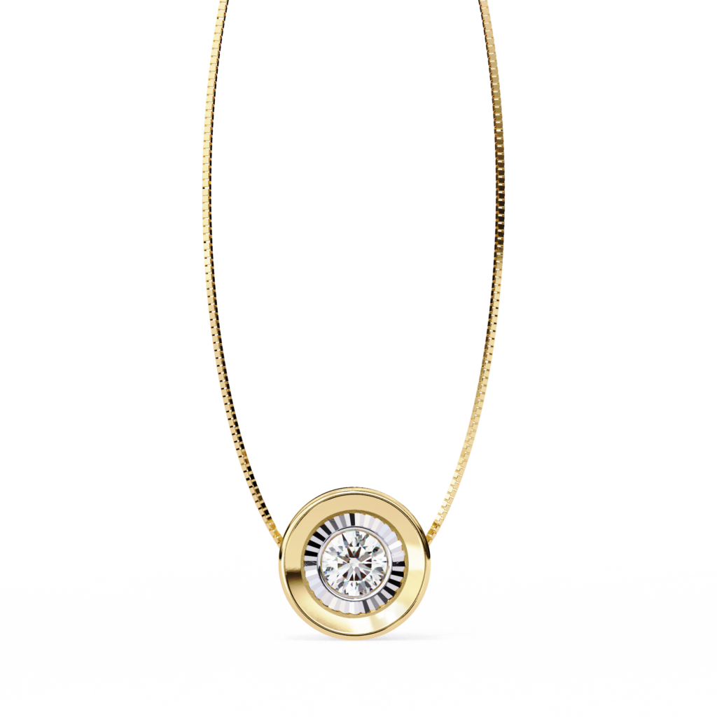 Pseudo Halo Solitaire Pendant