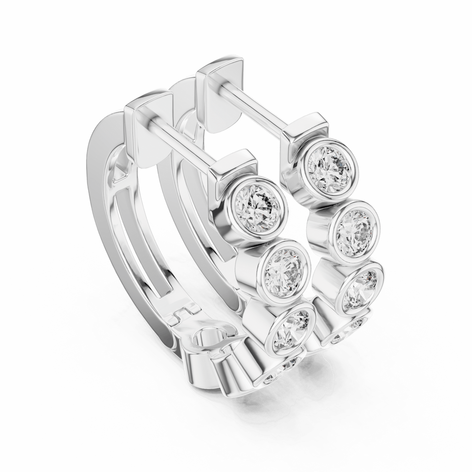 1 Carat Classic Hoops Lab Diamond Earrings - Lab Grown Diamond - Clawset Jewelry
