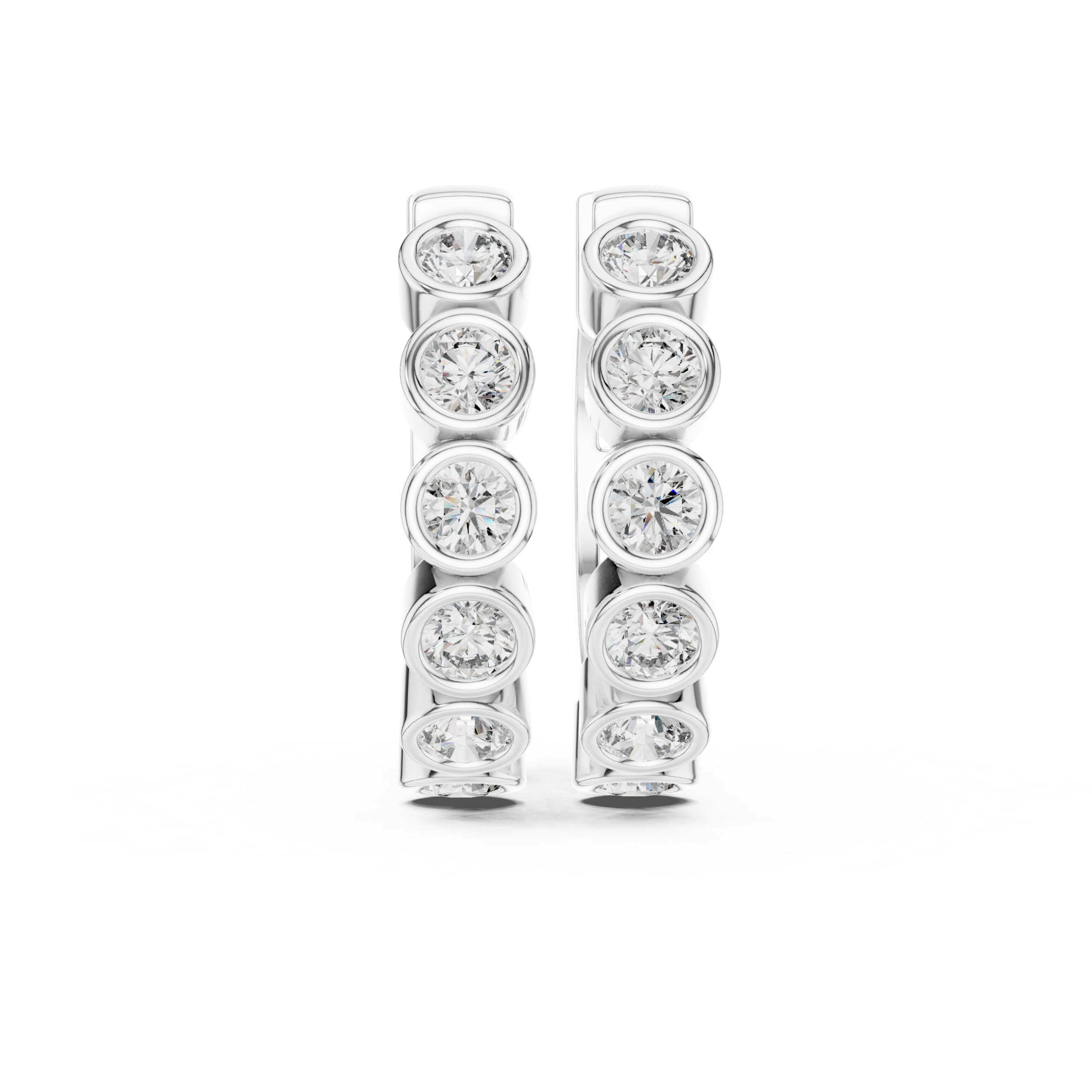2 Carat Classic Hoops Lab Diamond Earrings - Lab Grown Diamond - Clawset Jewelry