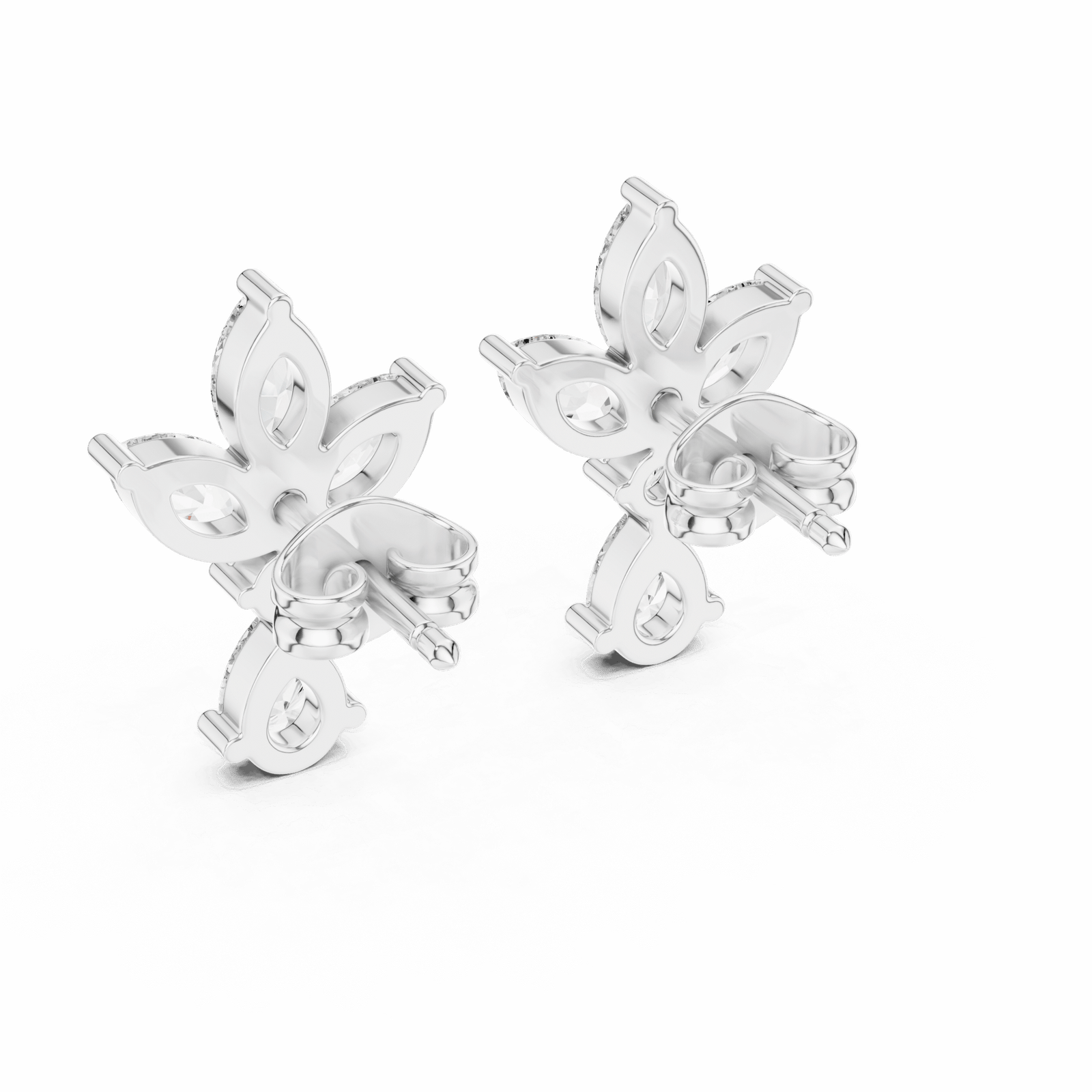 2 Carat Flora Bloom Lab Diamond Earrings - Lab Grown Diamond - Clawset Jewelry