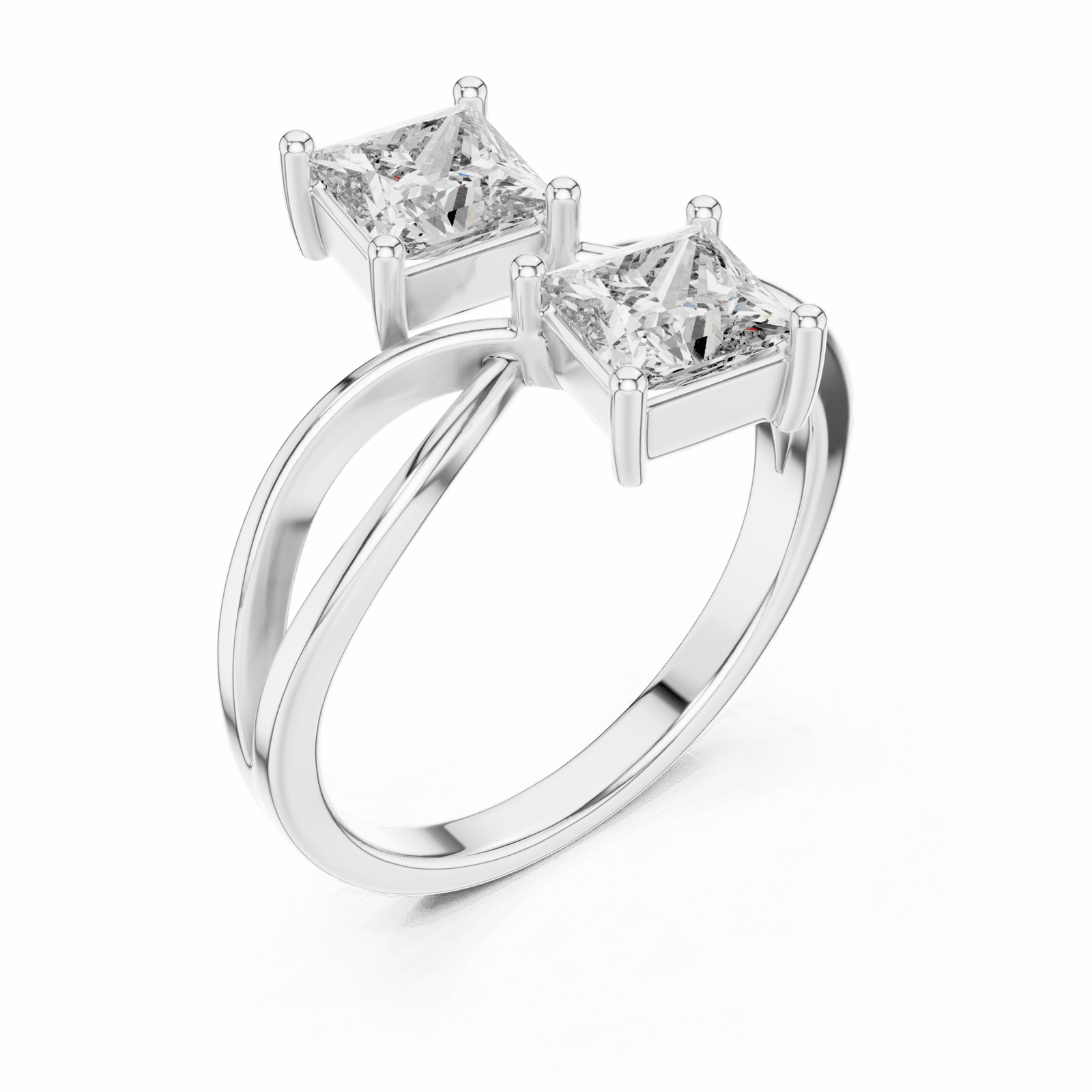 2 Carat Whirly Princess - Lab Grown Diamond - Clawset Jewelry