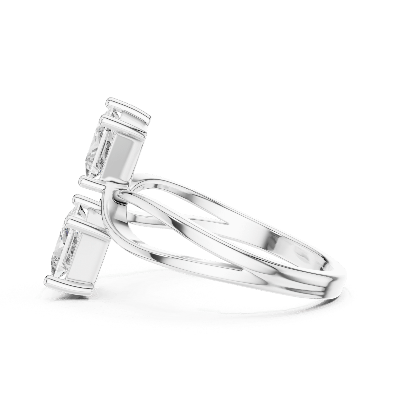 2.5 Carat Whirly Princess - Lab Grown Diamond - Clawset Jewelry
