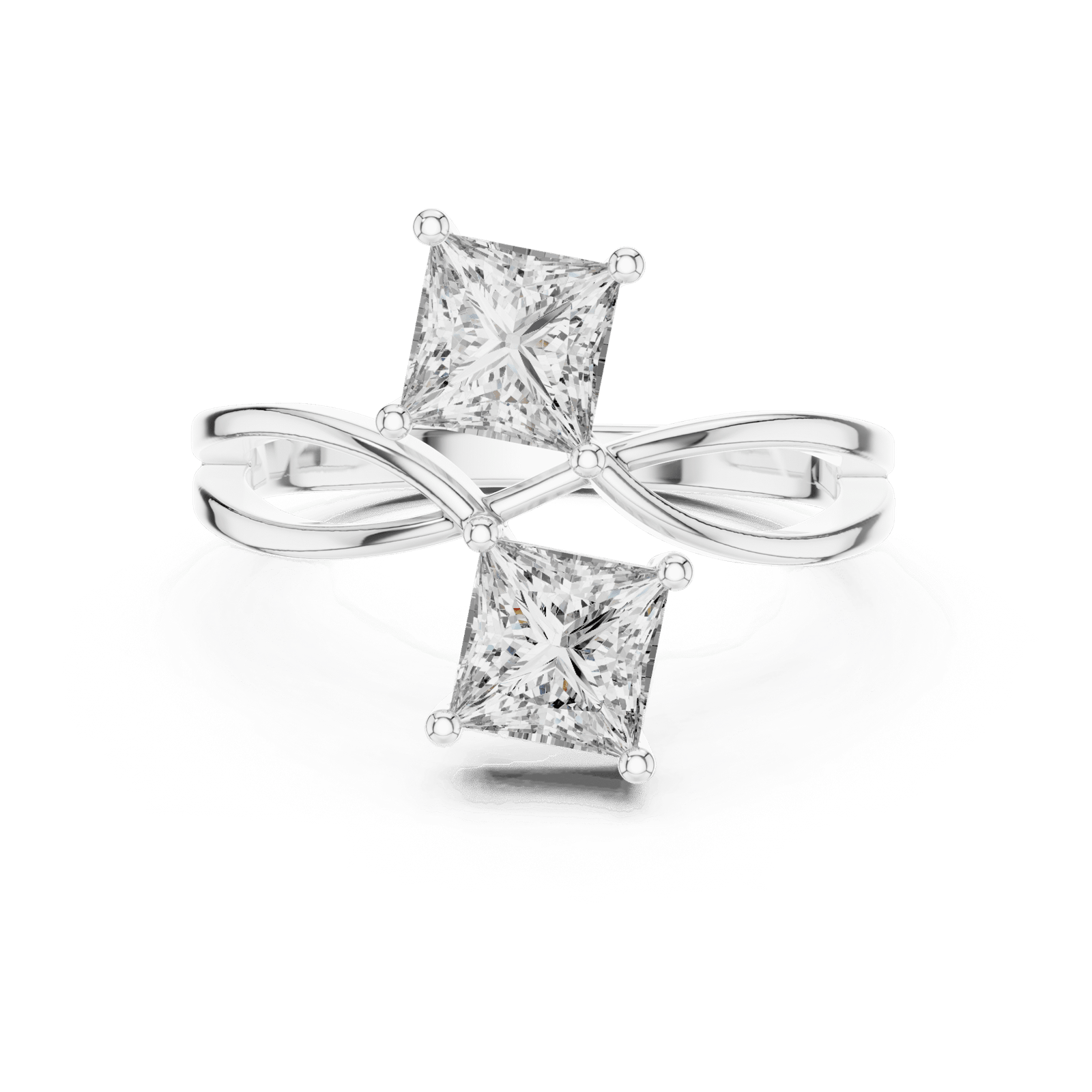 3 Carat Whirly Princess - Lab Grown Diamond - Clawset Jewelry