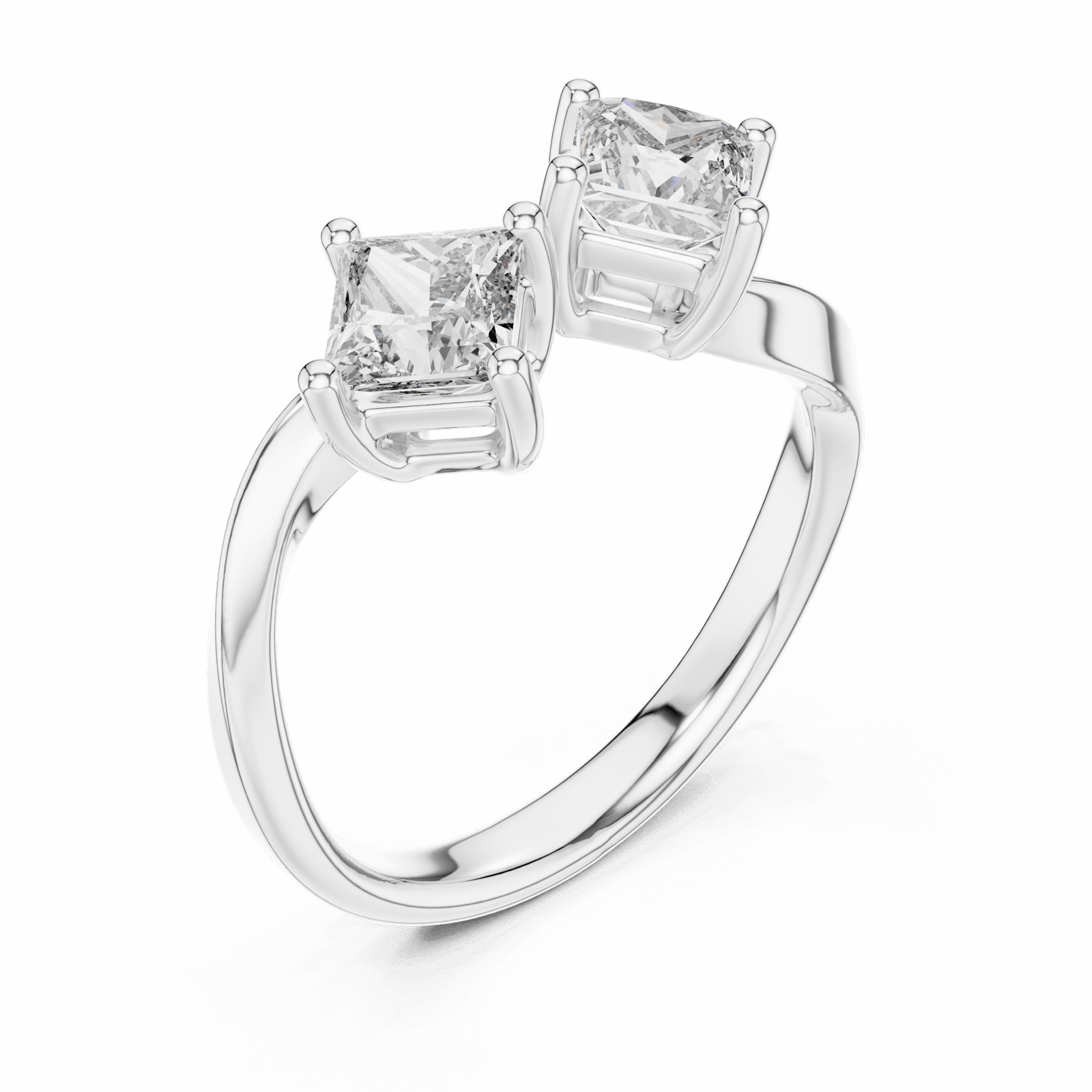 1 Carat Twin Princess - Lab Grown Diamond - Clawset Jewelry