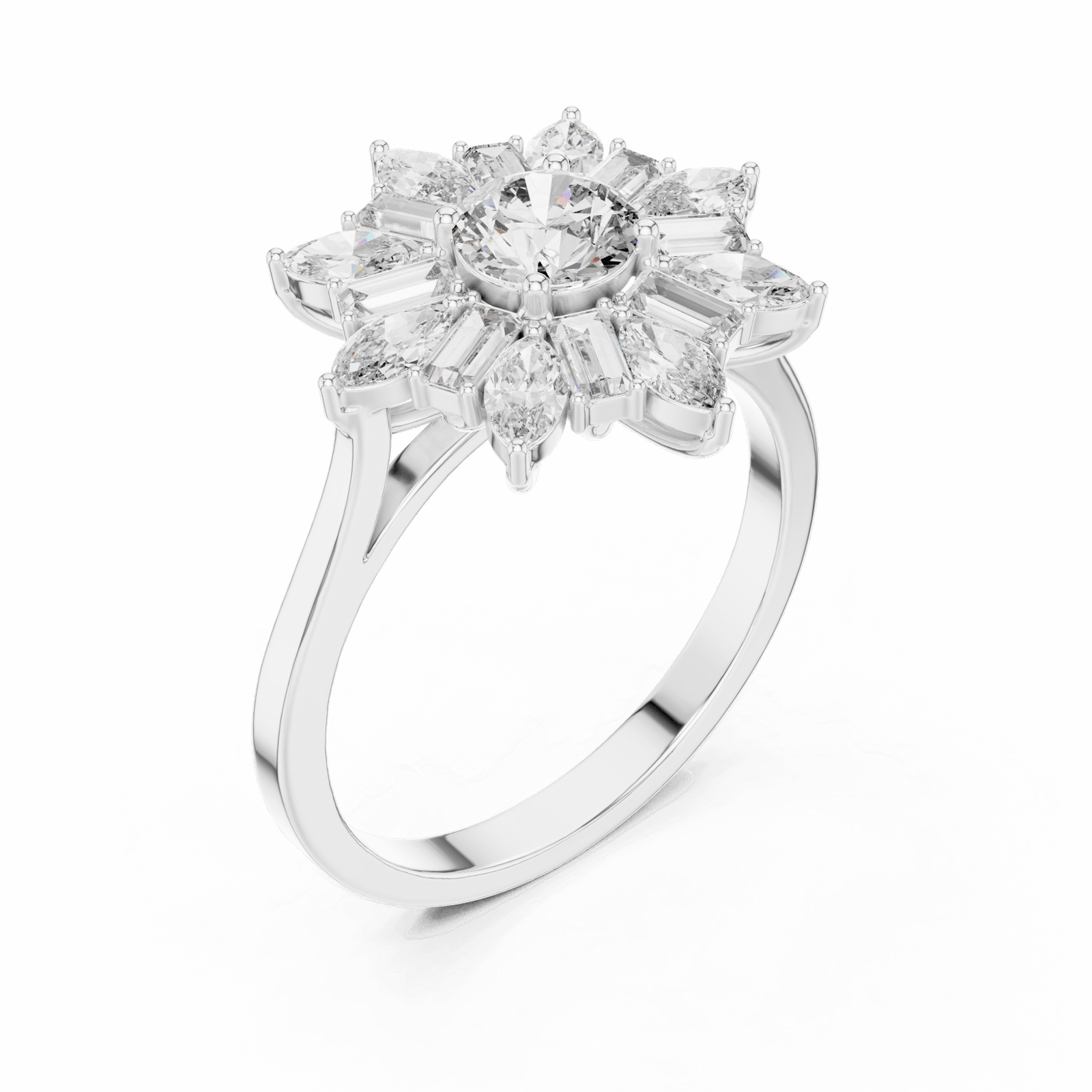 2 Carat Cocktail Bloom - Lab Grown Diamond - Clawset Jewelry