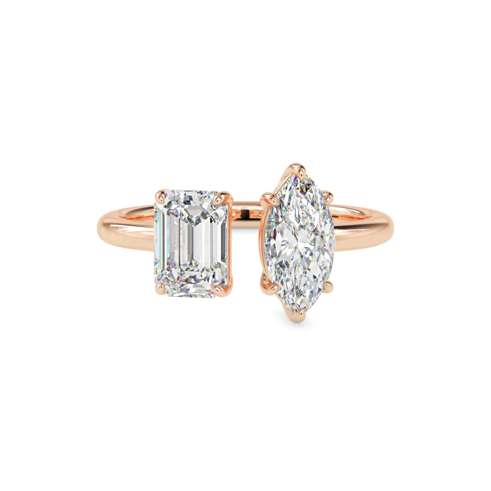 TOI ET MOI ( Marquise + Emerald ) Lab Grown Diamond Ring