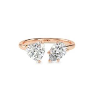 2.5 Carat TOI ET MOI ( Heart + Pear ) - Lab Grown Diamond - Clawset Jewelry