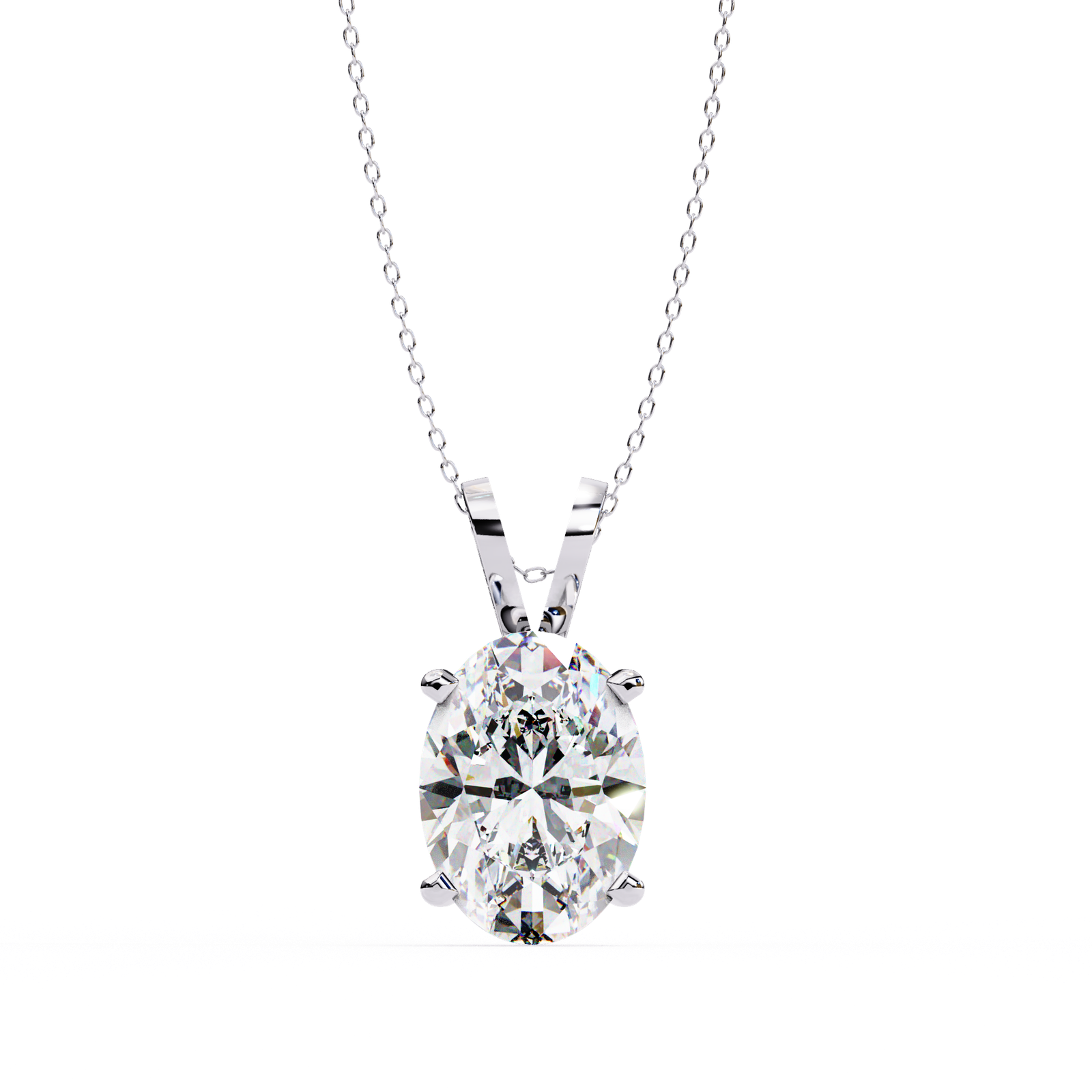 Oval Solitaire Binate Pendant