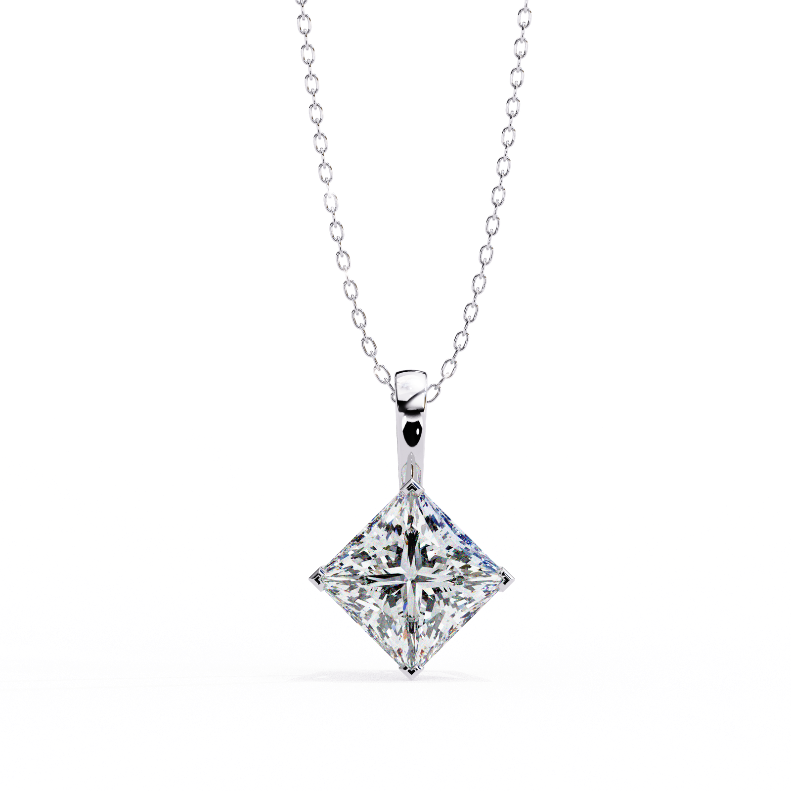 Silver Princess Diamond Pendant