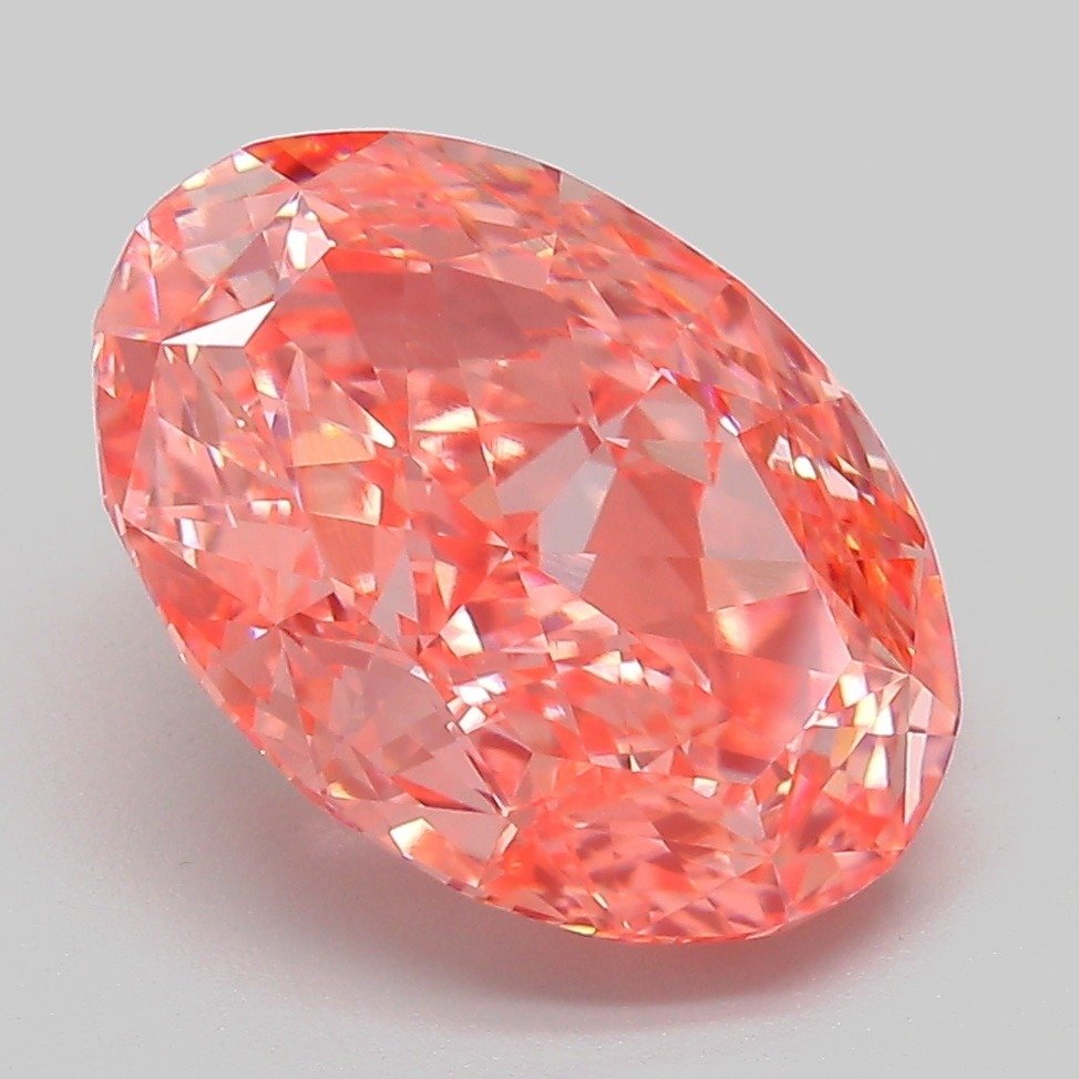 VS 1 5.00 ct PInk Oval Coloured Diamond Shapes