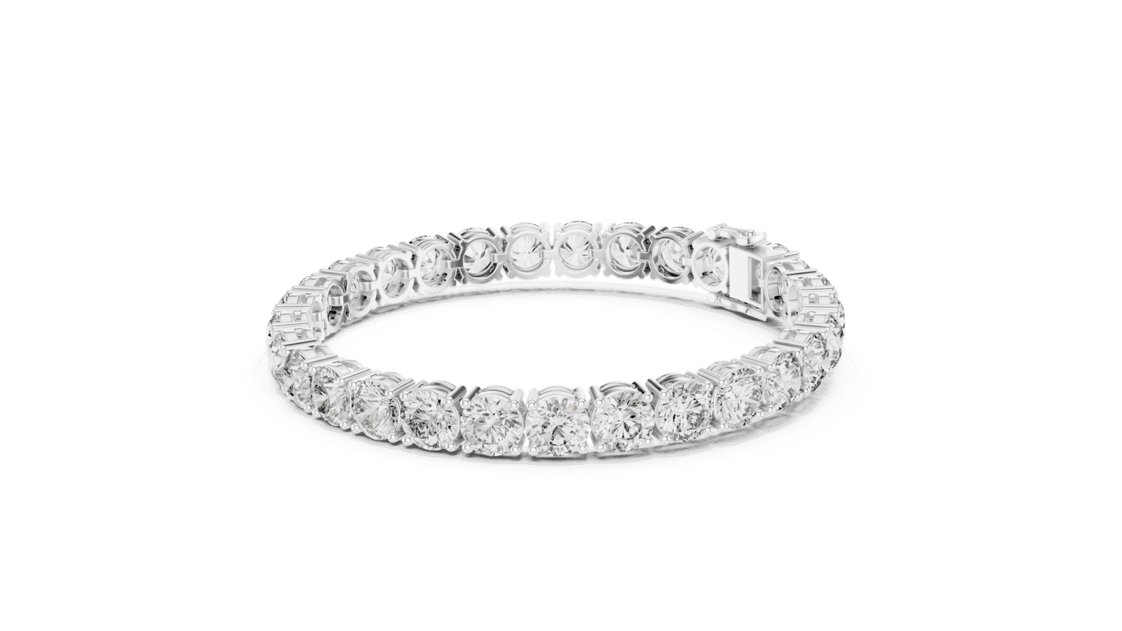 1.5 Carat Round Tennis Bracelet 3.5mm - Lab Grown Diamond - Clawset Jewelry