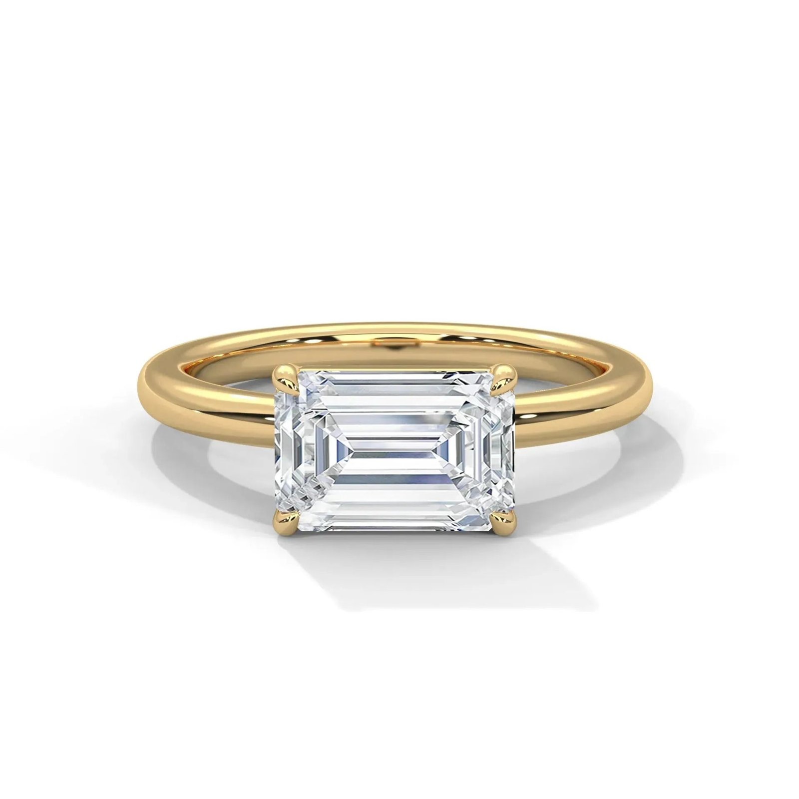 Emerald East-West Ring