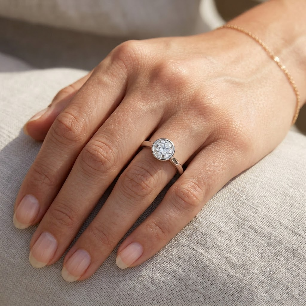 bezel round ring