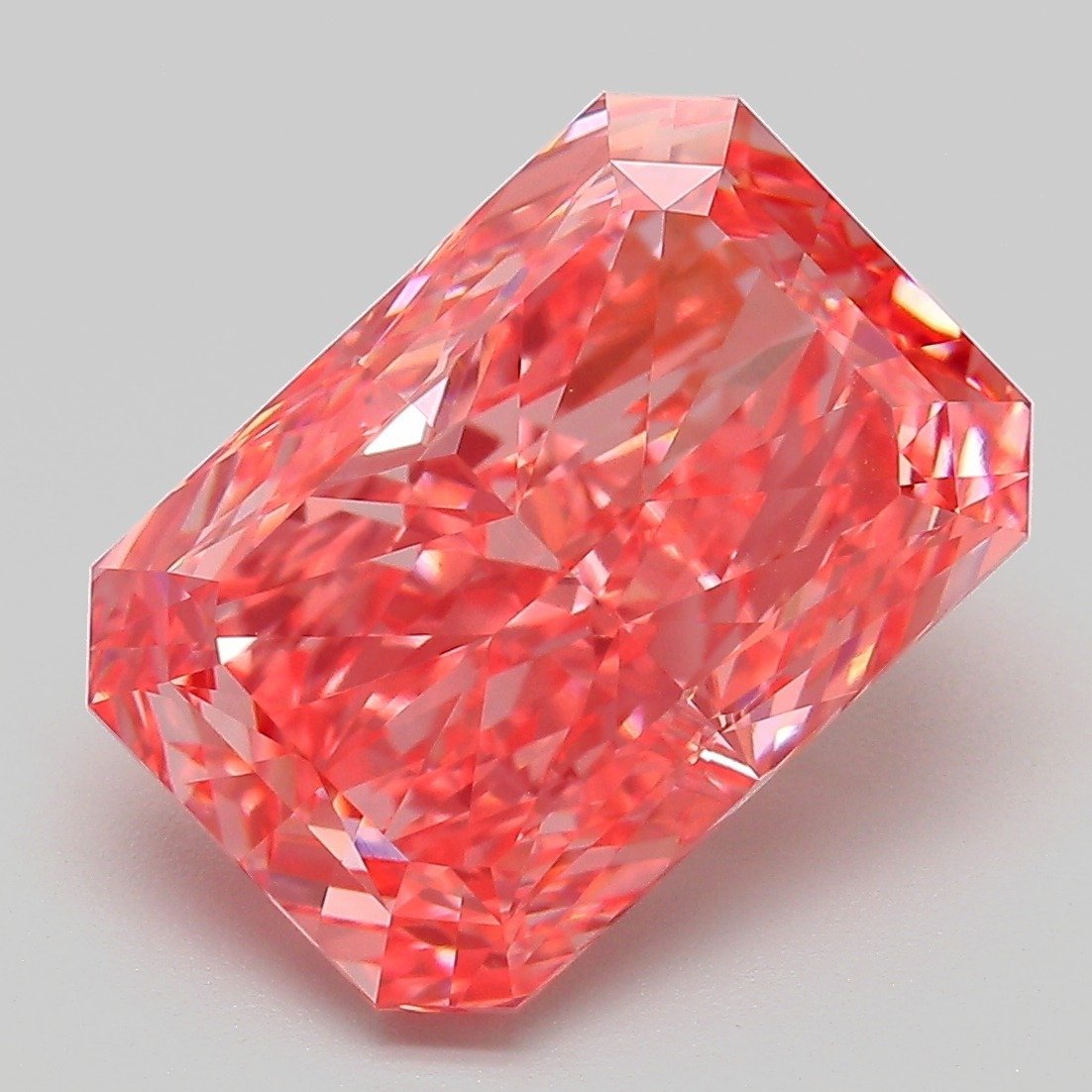 VVS 2 6.00 ct Pink Radiant Coloured Diamond Shapes