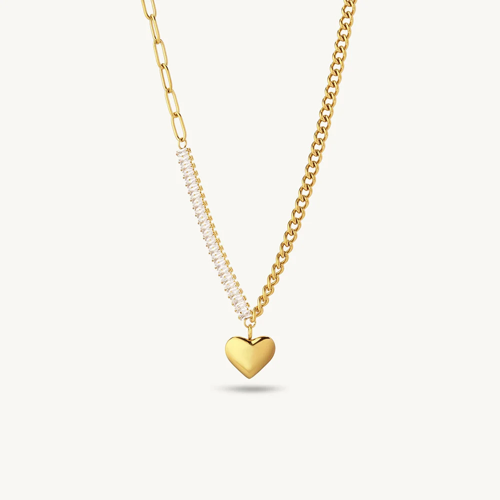 Celestial Puffy Heart Necklace