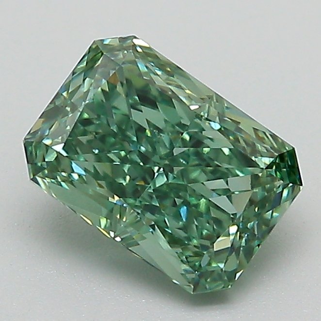 VS1 1.39 ct Green Radiant Coloured Diamond Shapes