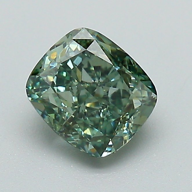 VVS2 1.01 ct Green Cushion Coloured Diamond Shapes