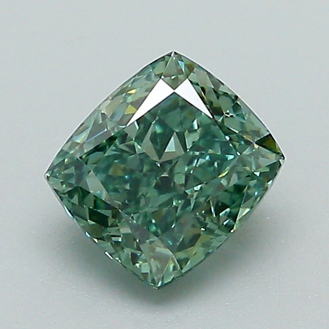 VS1 1.06 ct Green Cushion Coloured Diamond Shapes