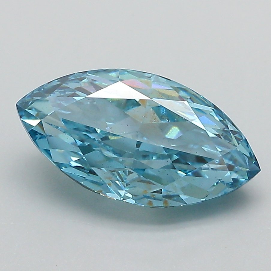 VS1 2.29 ct Blue Marquise Coloured Diamond Shapes