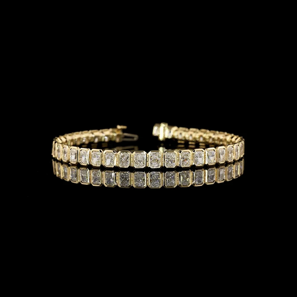 Zelda 10ctw Bezel Radiant Tennis Bracelet
